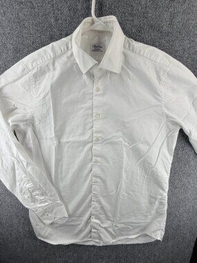 Stenstroms Cotton Fitted Body Twofold Super 16.5 White Button Up Solid Elegant